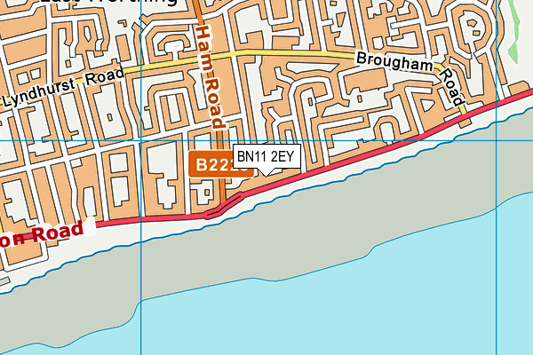 BN11 2EY map - OS VectorMap District (Ordnance Survey)