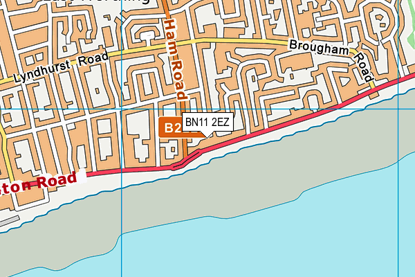 BN11 2EZ map - OS VectorMap District (Ordnance Survey)