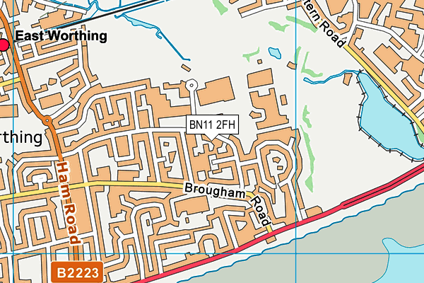 BN11 2FH map - OS VectorMap District (Ordnance Survey)