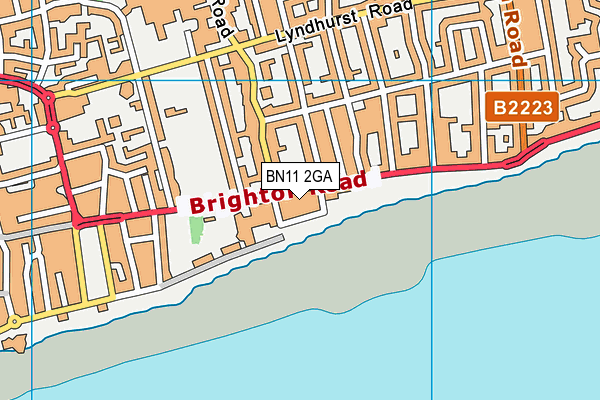BN11 2GA map - OS VectorMap District (Ordnance Survey)