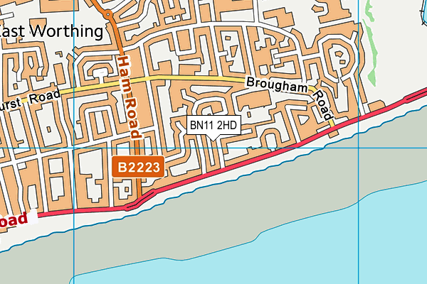 BN11 2HD map - OS VectorMap District (Ordnance Survey)