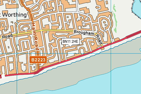 BN11 2HE map - OS VectorMap District (Ordnance Survey)