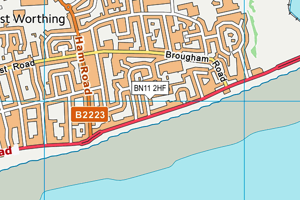 BN11 2HF map - OS VectorMap District (Ordnance Survey)