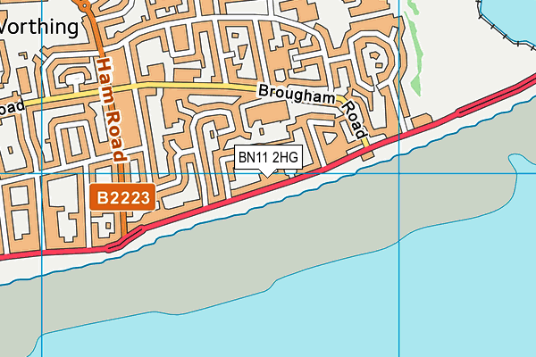 BN11 2HG map - OS VectorMap District (Ordnance Survey)