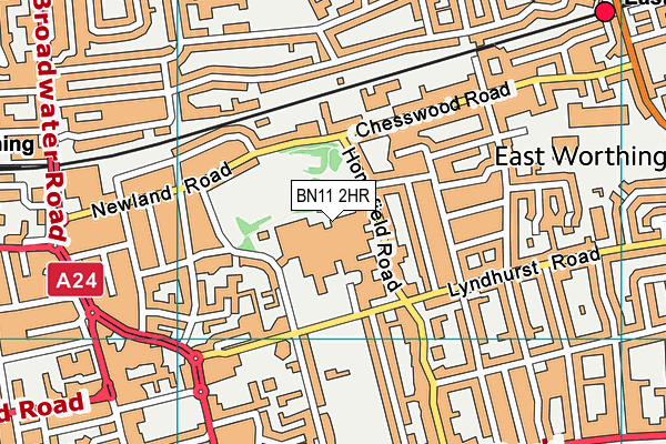 BN11 2HR map - OS VectorMap District (Ordnance Survey)