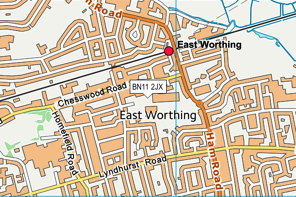 Davison Church Of England High School For Girls map (BN11 2JX) - OS VectorMap District (Ordnance Survey)