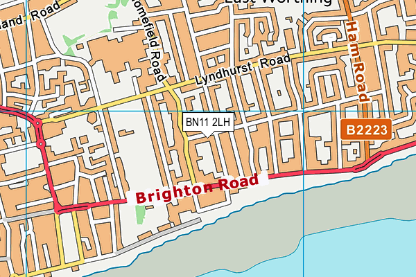BN11 2LH map - OS VectorMap District (Ordnance Survey)