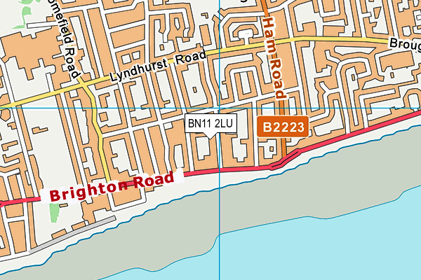 BN11 2LU map - OS VectorMap District (Ordnance Survey)
