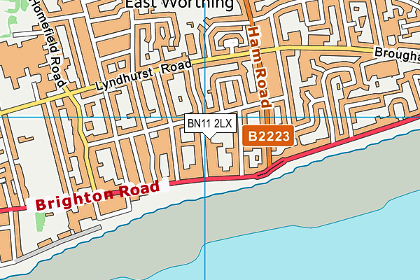BN11 2LX map - OS VectorMap District (Ordnance Survey)