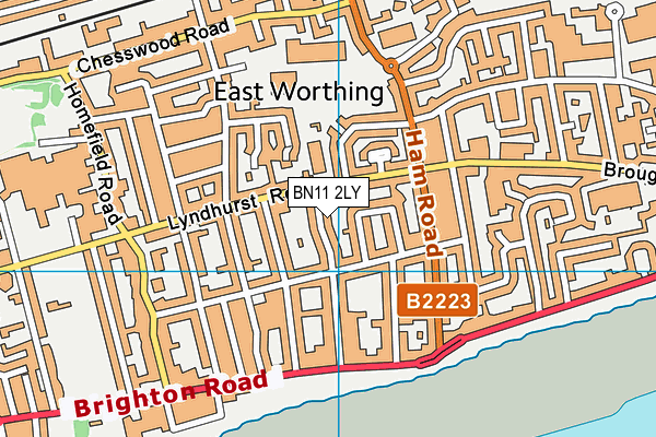 Red Balloon Worthing Learner Centre map (BN11 2LY) - OS VectorMap District (Ordnance Survey)