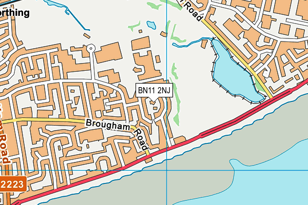 BN11 2NJ map - OS VectorMap District (Ordnance Survey)