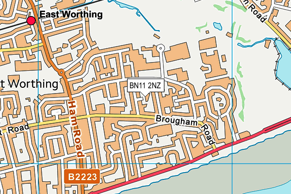 BN11 2NZ map - OS VectorMap District (Ordnance Survey)