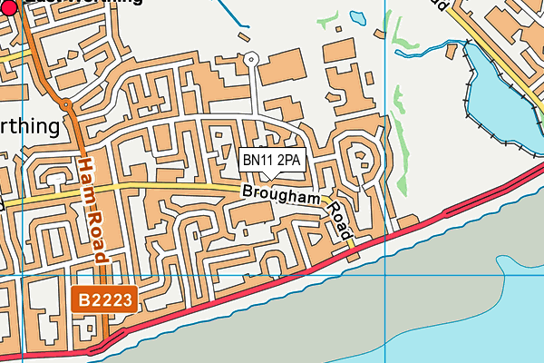 BN11 2PA map - OS VectorMap District (Ordnance Survey)