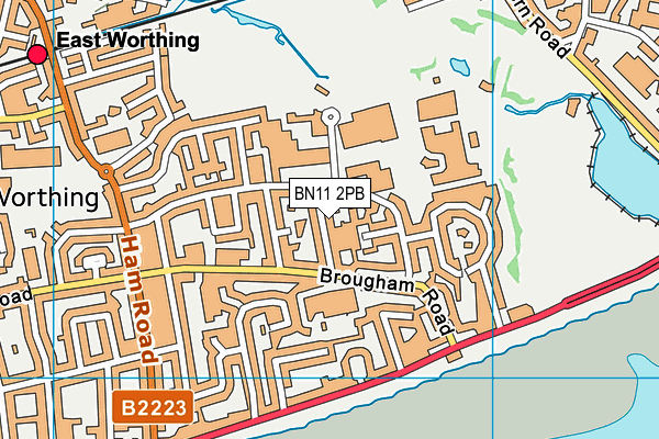 BN11 2PB map - OS VectorMap District (Ordnance Survey)