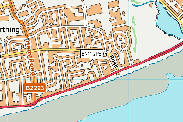 BN11 2PE map - OS VectorMap District (Ordnance Survey)