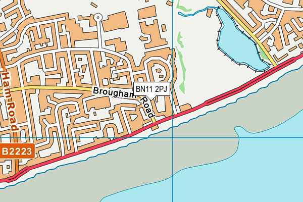 BN11 2PJ map - OS VectorMap District (Ordnance Survey)