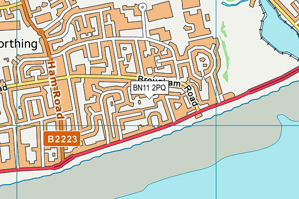 BN11 2PQ map - OS VectorMap District (Ordnance Survey)