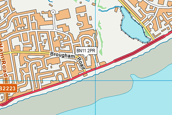 BN11 2PR map - OS VectorMap District (Ordnance Survey)