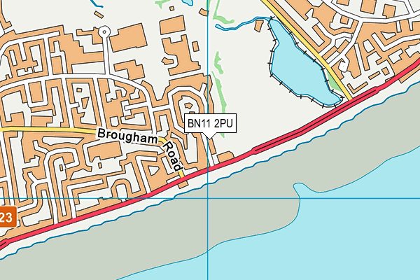 BN11 2PU map - OS VectorMap District (Ordnance Survey)