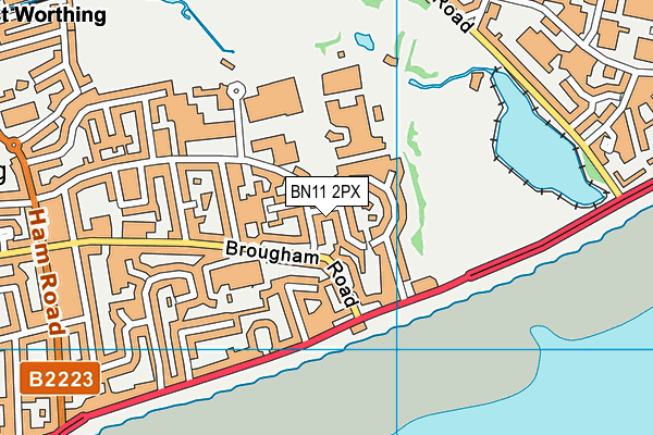 BN11 2PX map - OS VectorMap District (Ordnance Survey)
