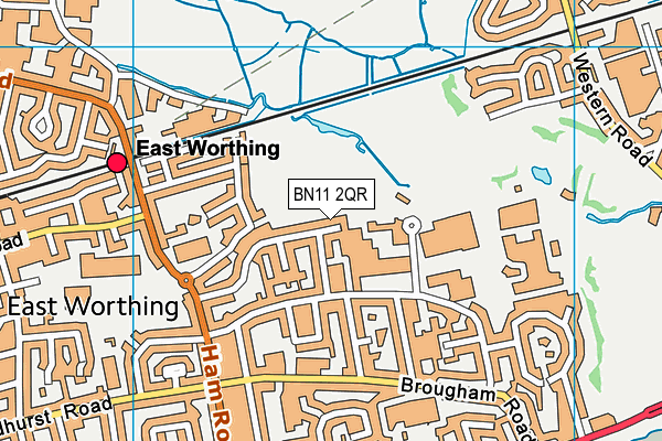 BN11 2QR map - OS VectorMap District (Ordnance Survey)