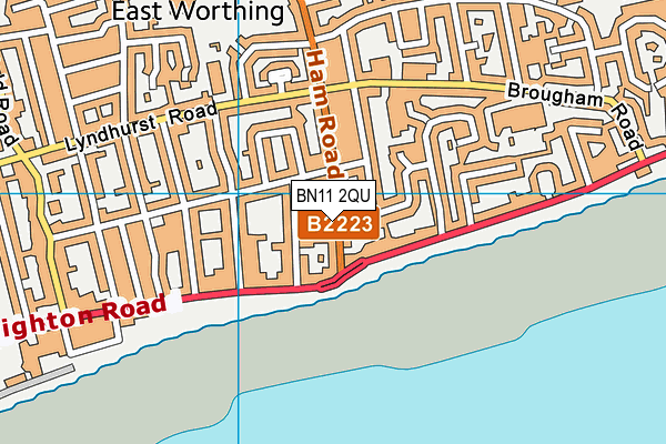 BN11 2QU map - OS VectorMap District (Ordnance Survey)