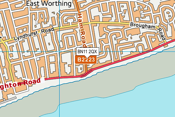 BN11 2QX map - OS VectorMap District (Ordnance Survey)