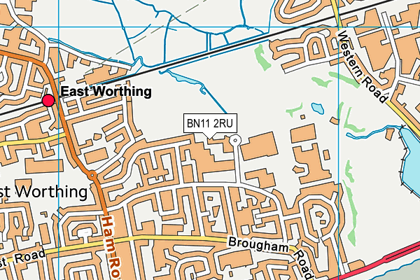 BN11 2RU map - OS VectorMap District (Ordnance Survey)