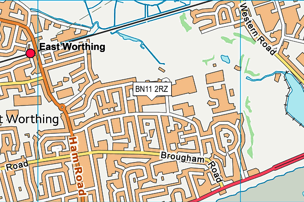 BN11 2RZ map - OS VectorMap District (Ordnance Survey)