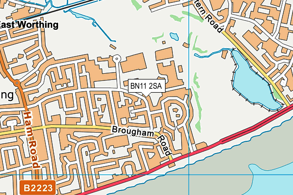 BN11 2SA map - OS VectorMap District (Ordnance Survey)