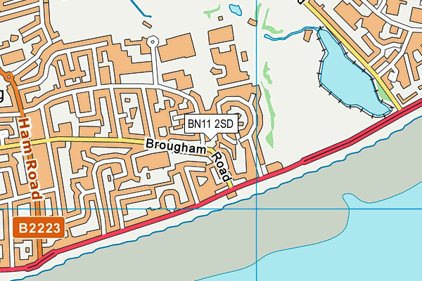 BN11 2SD map - OS VectorMap District (Ordnance Survey)