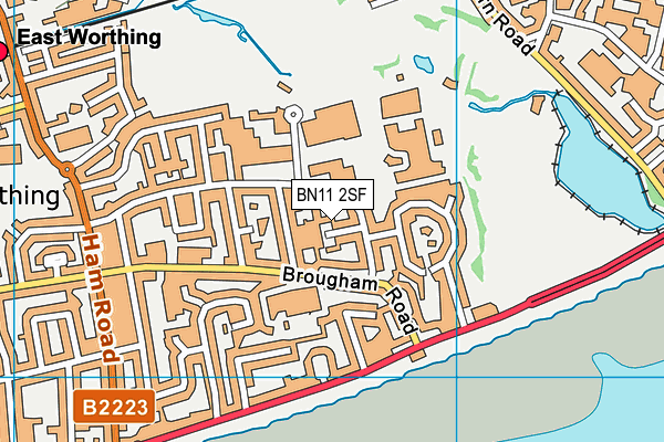 BN11 2SF map - OS VectorMap District (Ordnance Survey)