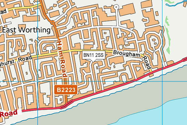 BN11 2SS map - OS VectorMap District (Ordnance Survey)