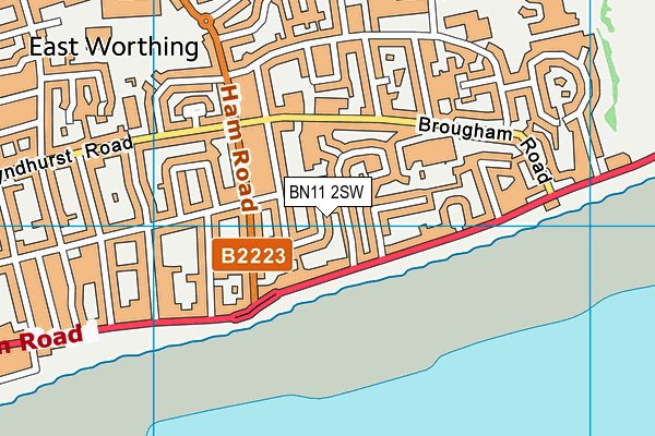 BN11 2SW map - OS VectorMap District (Ordnance Survey)