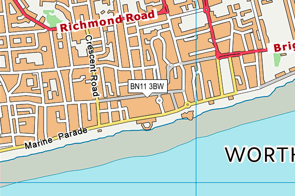 BN11 3BW map - OS VectorMap District (Ordnance Survey)