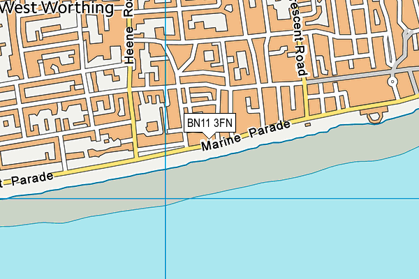 BN11 3FN map - OS VectorMap District (Ordnance Survey)