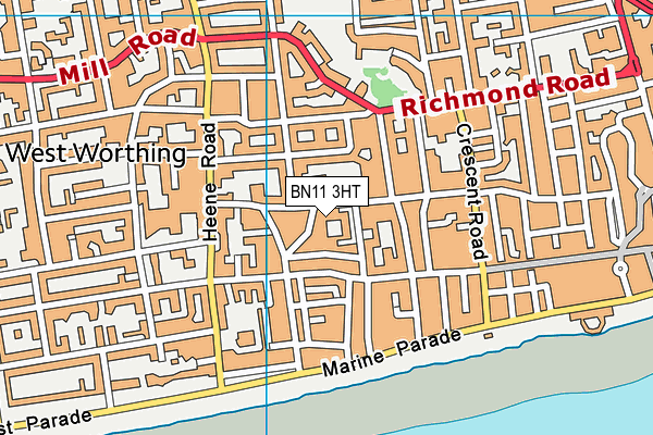 BN11 3HT map - OS VectorMap District (Ordnance Survey)