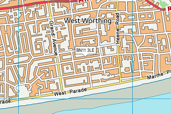 BN11 3LE map - OS VectorMap District (Ordnance Survey)