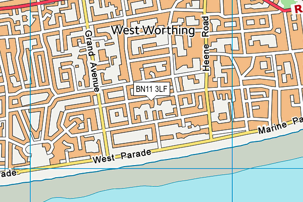 BN11 3LF map - OS VectorMap District (Ordnance Survey)