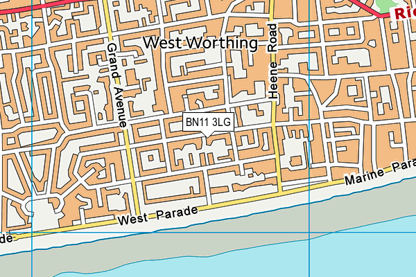 BN11 3LG map - OS VectorMap District (Ordnance Survey)