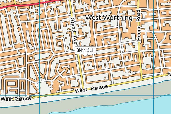 BN11 3LH map - OS VectorMap District (Ordnance Survey)