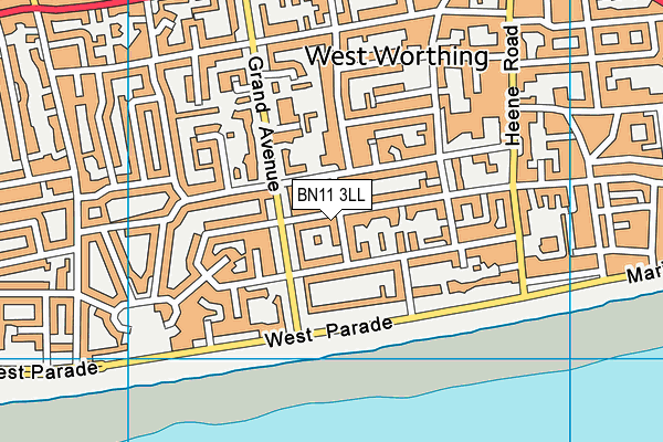 BN11 3LL map - OS VectorMap District (Ordnance Survey)