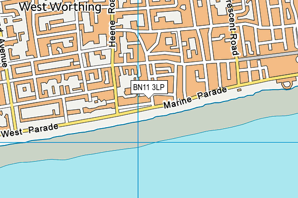 BN11 3LP map - OS VectorMap District (Ordnance Survey)