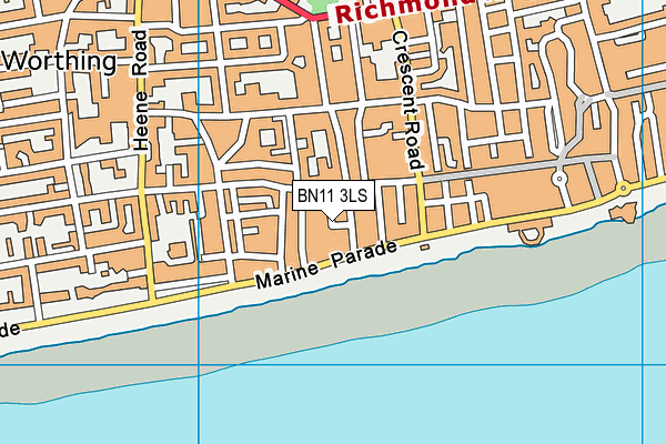 BN11 3LS map - OS VectorMap District (Ordnance Survey)
