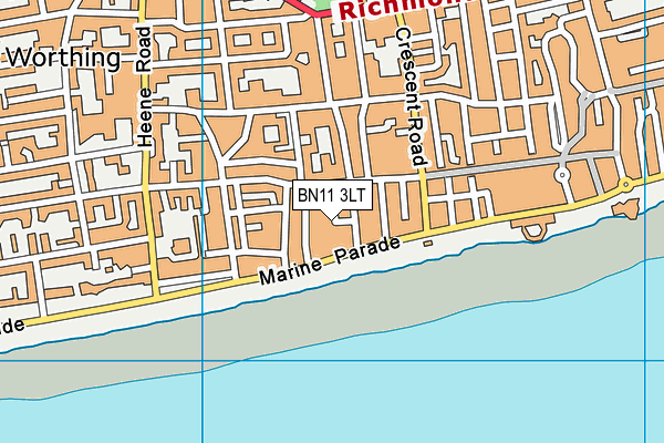 BN11 3LT map - OS VectorMap District (Ordnance Survey)