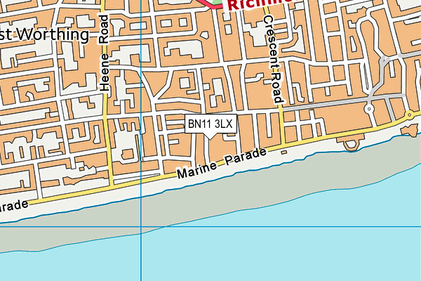 BN11 3LX map - OS VectorMap District (Ordnance Survey)