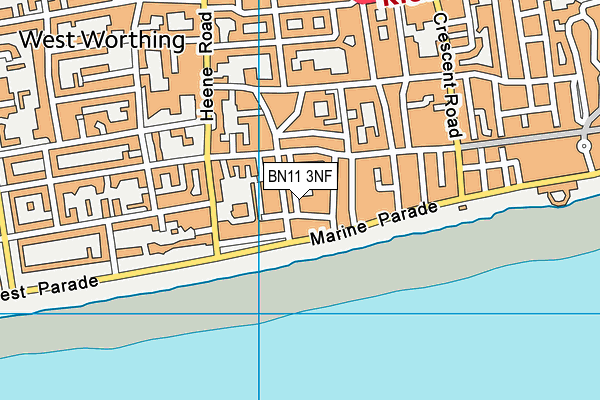 BN11 3NF map - OS VectorMap District (Ordnance Survey)