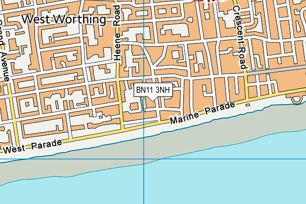 BN11 3NH map - OS VectorMap District (Ordnance Survey)