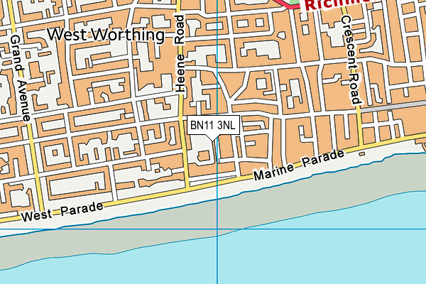 BN11 3NL map - OS VectorMap District (Ordnance Survey)