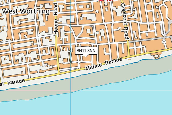 BN11 3NN map - OS VectorMap District (Ordnance Survey)